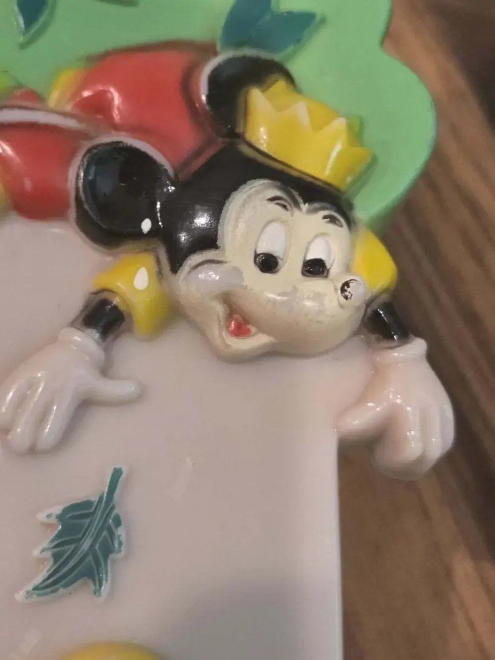 Vintage 1976 Mickey Mouse Light Switch Cover Plate Wall Decor Disney Productions